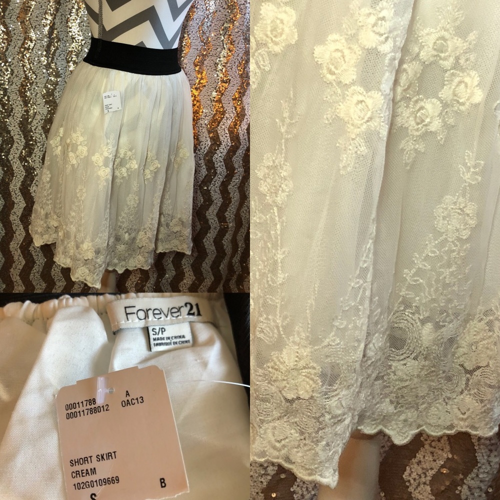 Forever21 Lace overlay skirt